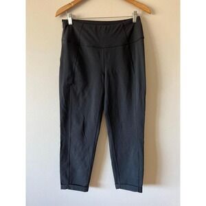 Lucy Black Side Zip Cropped Pants Medium